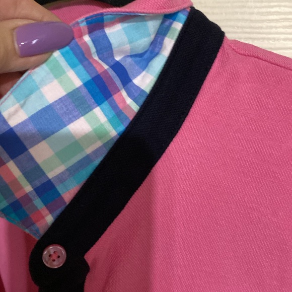 Talbots Barbie pink and blk trim ptp 19 length 36. Cotton - Picture 3 of 4